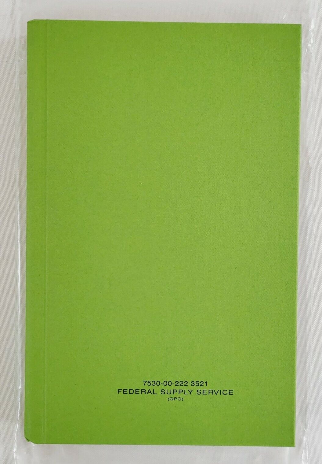 Green Military Log Book Record Memorandum 5 1/4\