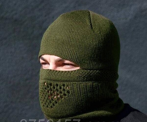 Tactical balaclava hat 2in1, Olive  Winter balaclava  Ukraine  ZSU 2023