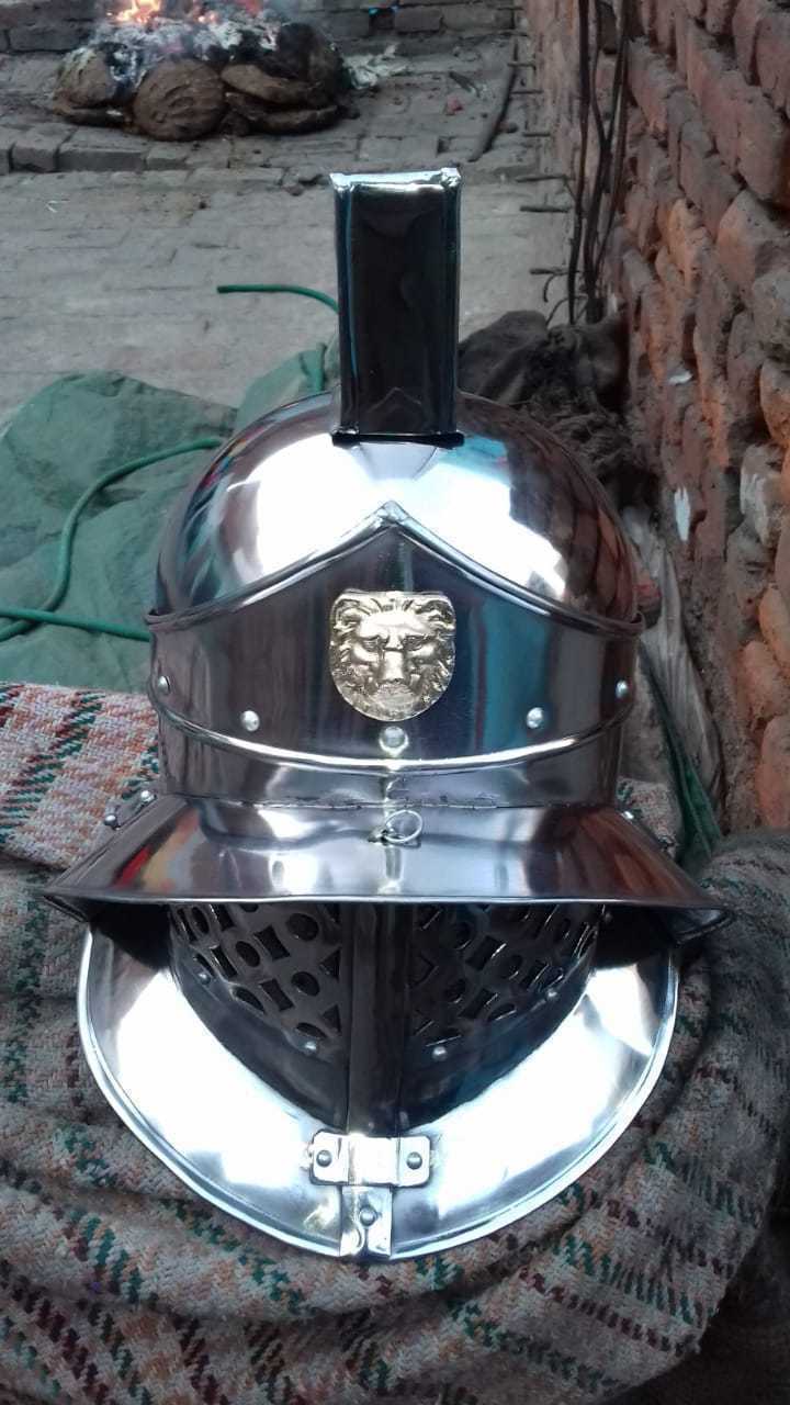 HALLOWEEN Gladiator Fabri Knight Medieval armor Helmet LARP SCA greek Costume Re