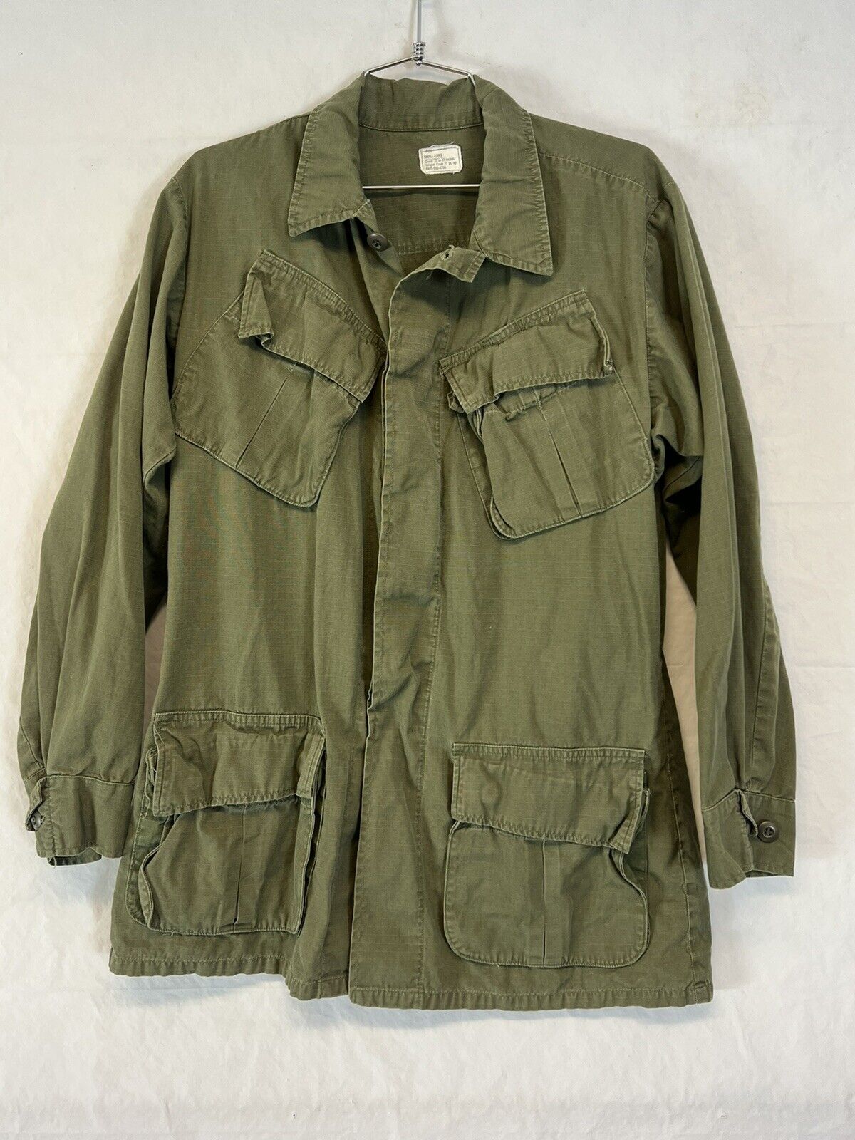 Vietnam Jungle Jacket Size Small OG 107 Slant Pocket Rip-Stop 60's 1969 Army