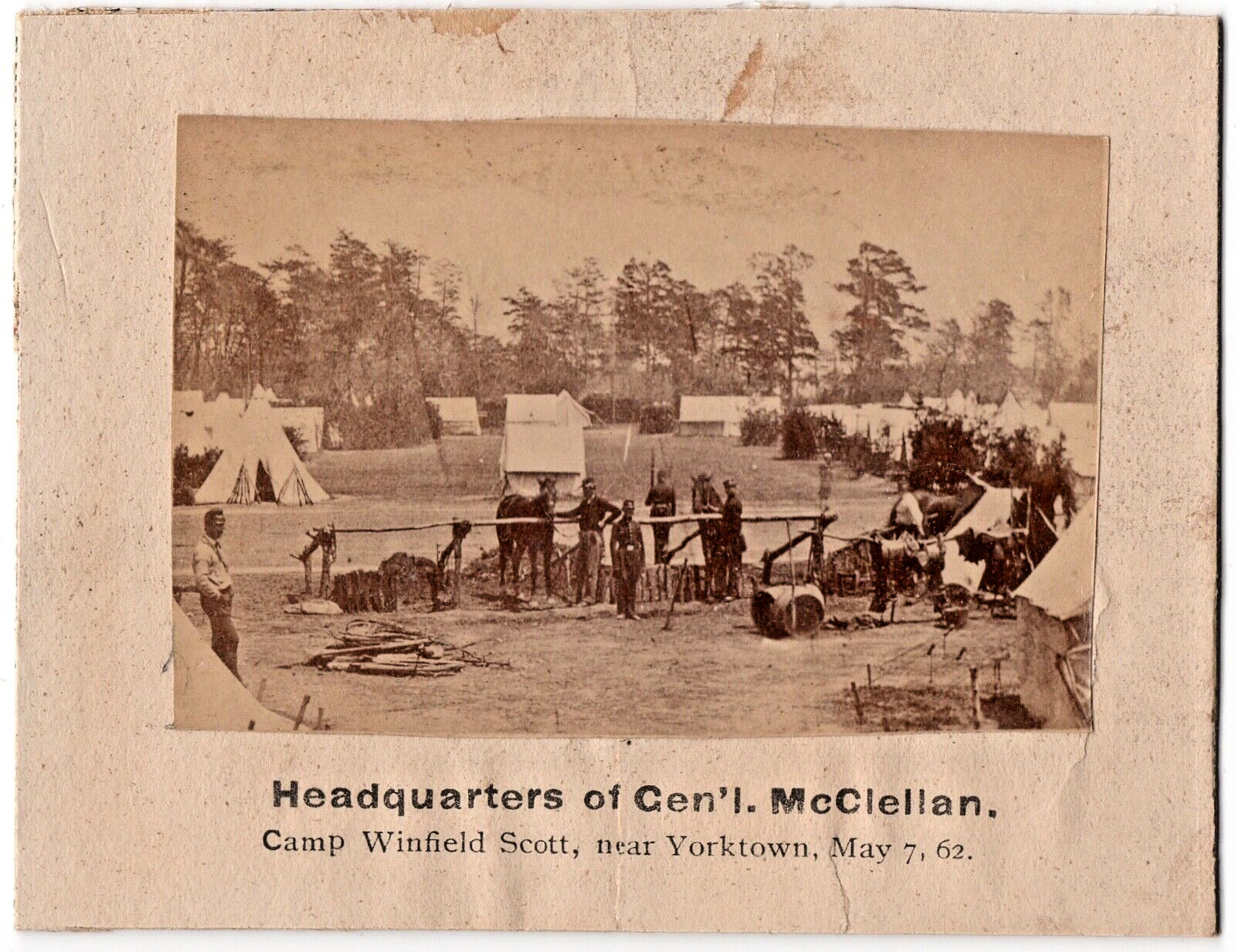 Rare albumen civil war photograph