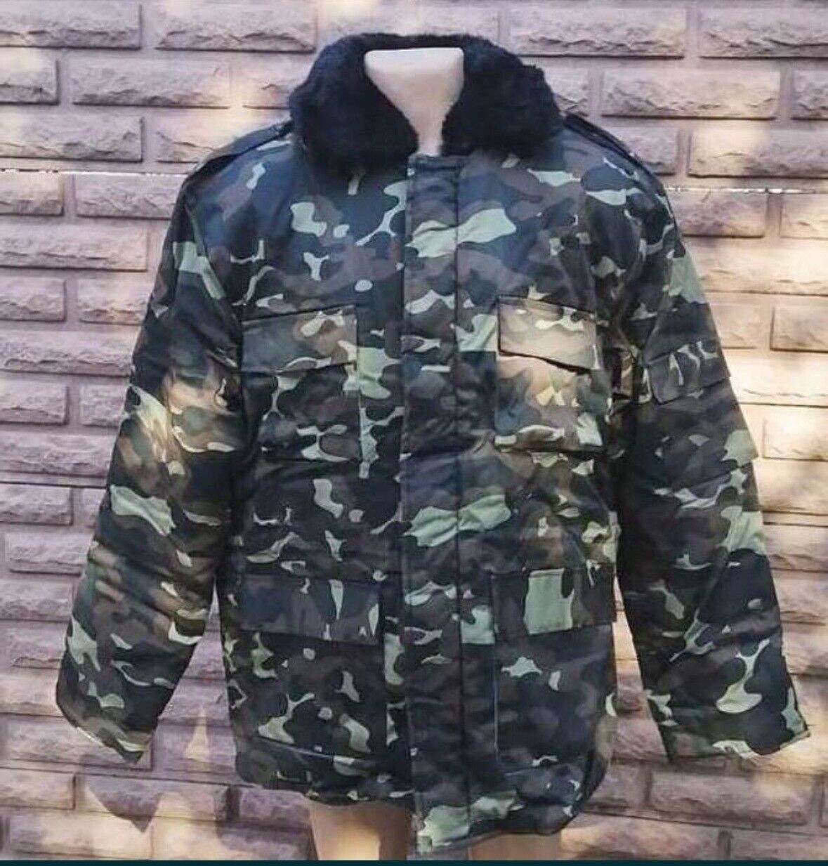 Soviet quilted jacket Camouflage Dubok Size 2XL