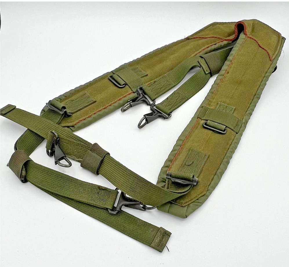 US Army Military ALICE LC-2 LC2 Load Bearing Suspenders OD Green - Very Good