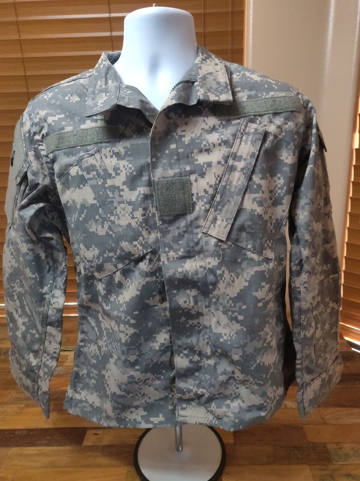 Long Sleeve Military ACU Camo Shirt Mens XS-Short