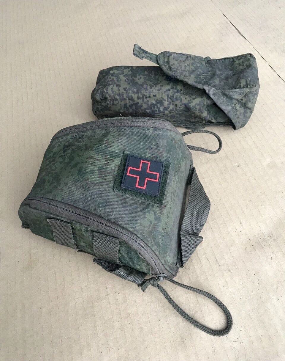 Original military pouches of the Russian army. First aid kit.