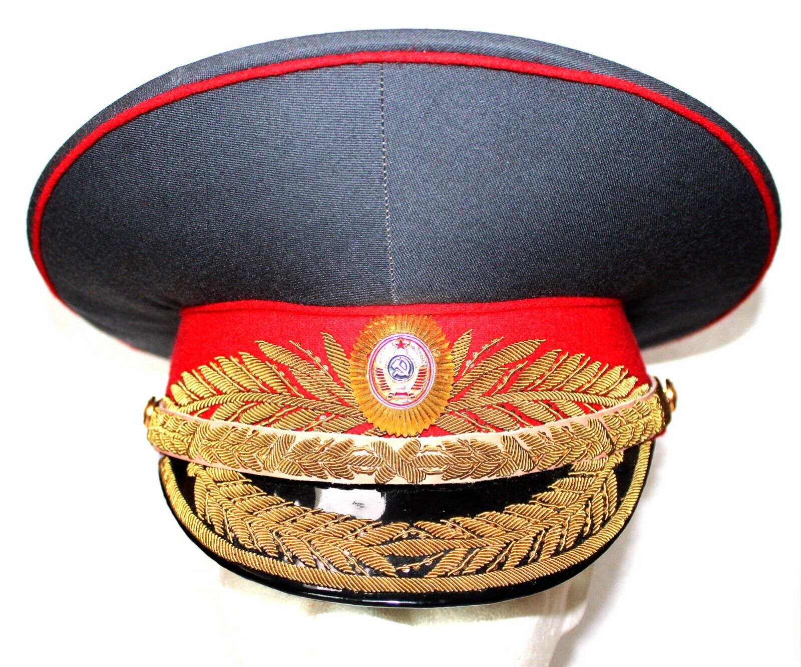 Authentic USSR Parade Militia / Police General Hat with Original Cap Badge #110