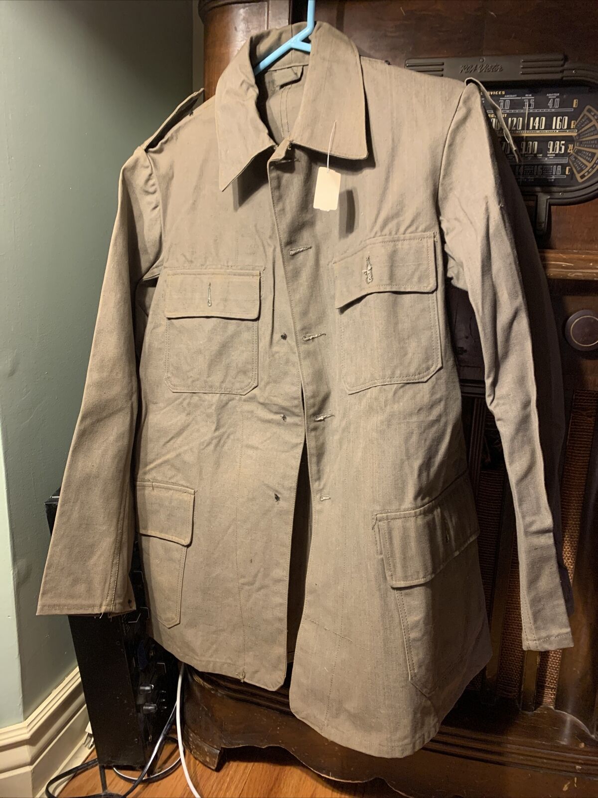 WW2 Swedish Army Jacket/tunic No Buttons  20” Chest
