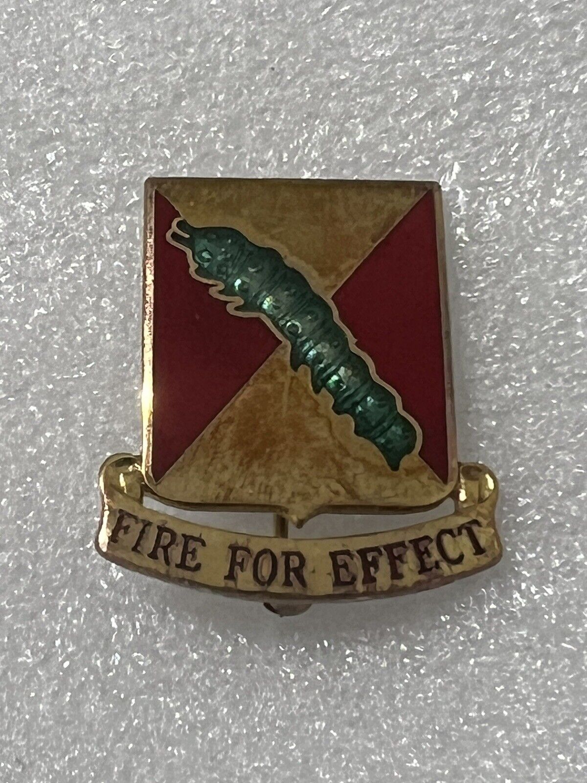 US Army 51st Artillery Fire For Effect DUI Pin Crest