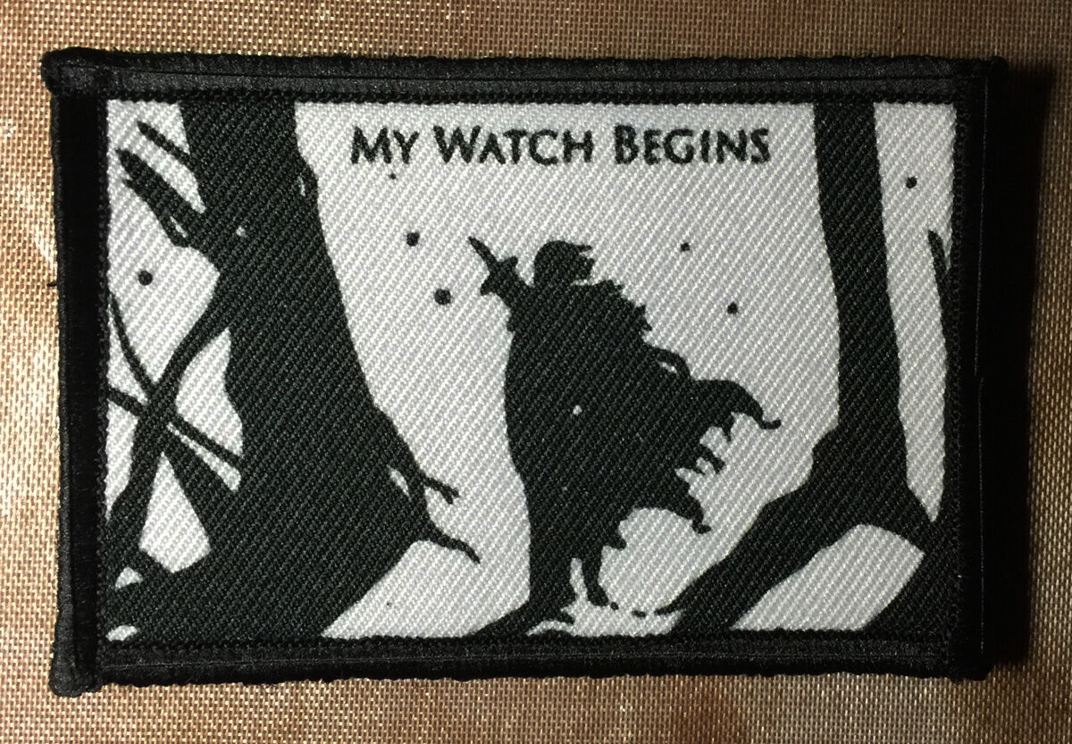 Game of Thrones Jon Snow Nights Watch Morale Patch Tactical Military Army Badge