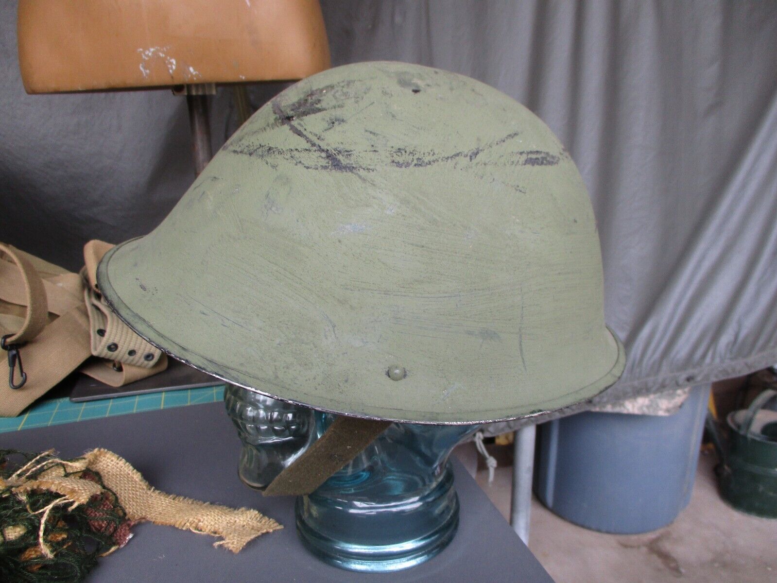 1952 British WWII, Korean War MK IV Model Helmet, size 7