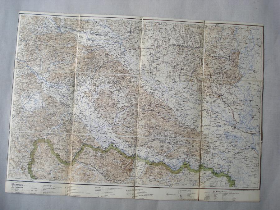 1878 IMPERIAL RUSSIA MILITARY MAP OF BALKANS - XTR.RARE