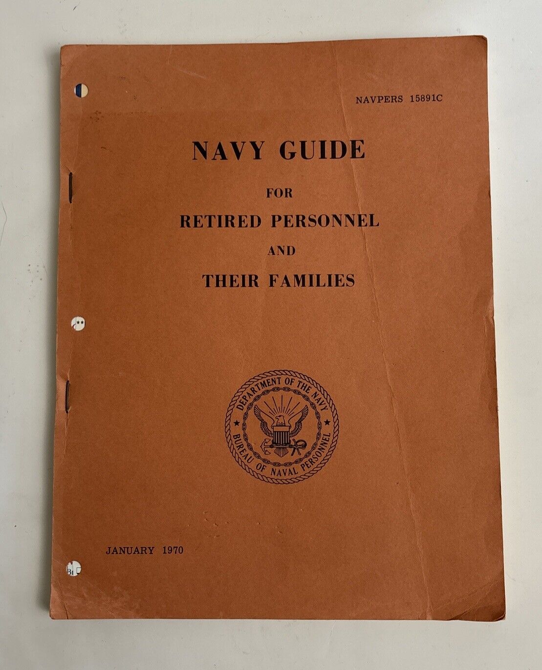 1970 Navy Guide For Retired Personnel And Their Families 