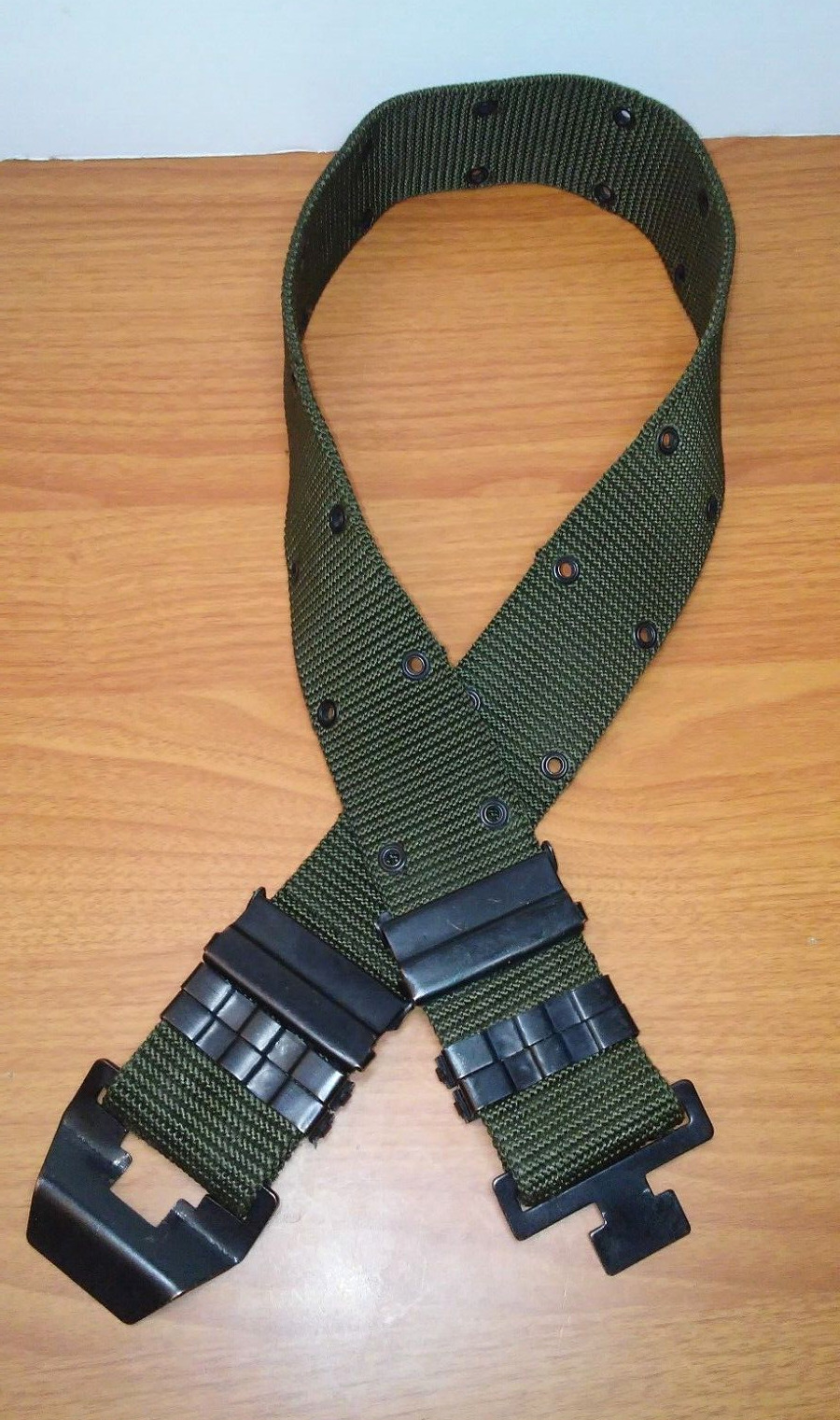 US Military Nylon Web Gear Pistol Belt with Metal Buckle Size 38 inch