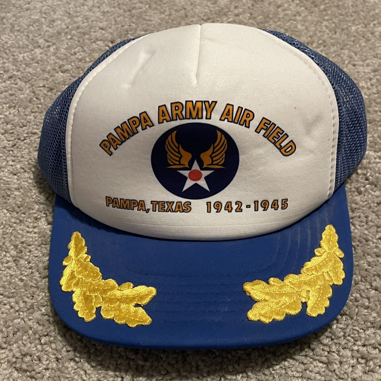 pampa army air field hat vintage rare htf WWII US SnapBack GSC Texas 1942-1945