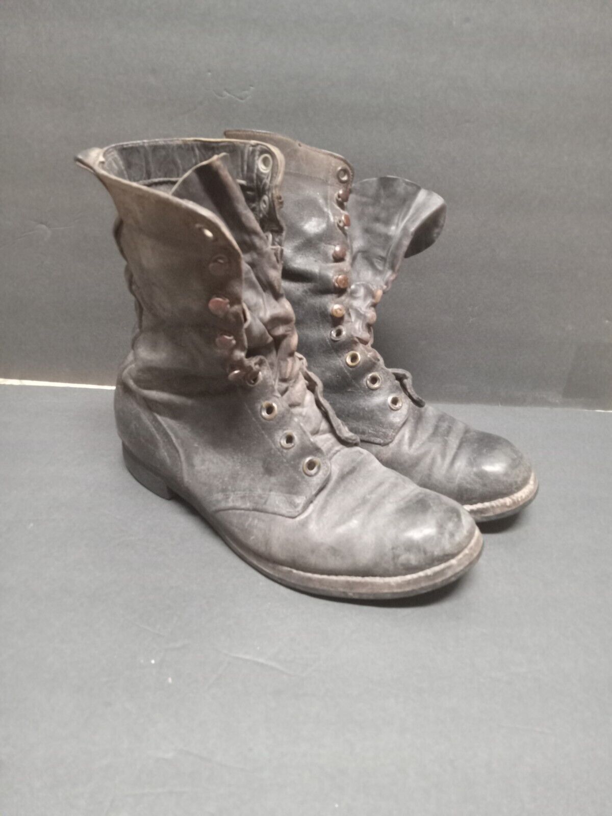 Vintage Ww2 Us Army Style Lace Up Boots Great For Display