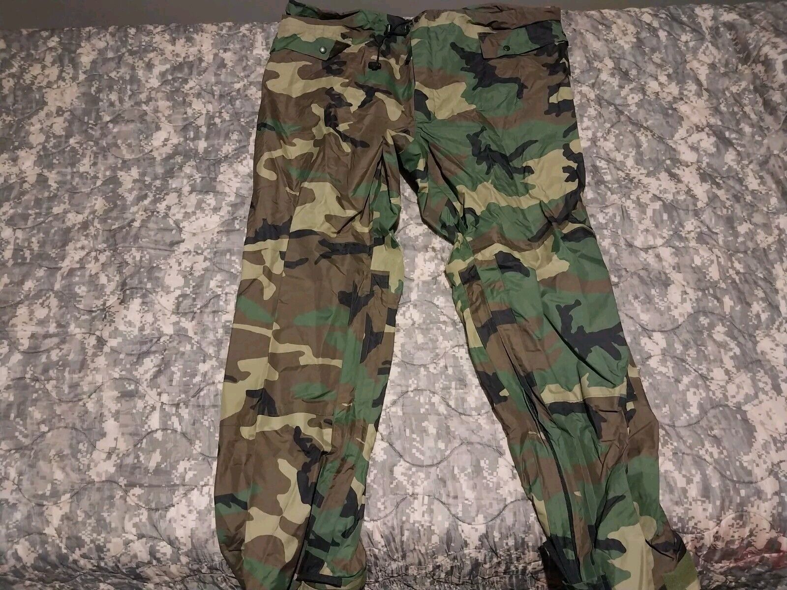 Orc Improved Rainsuit Large Trousers/Pants Woodland BDU Waterproof Army USGI