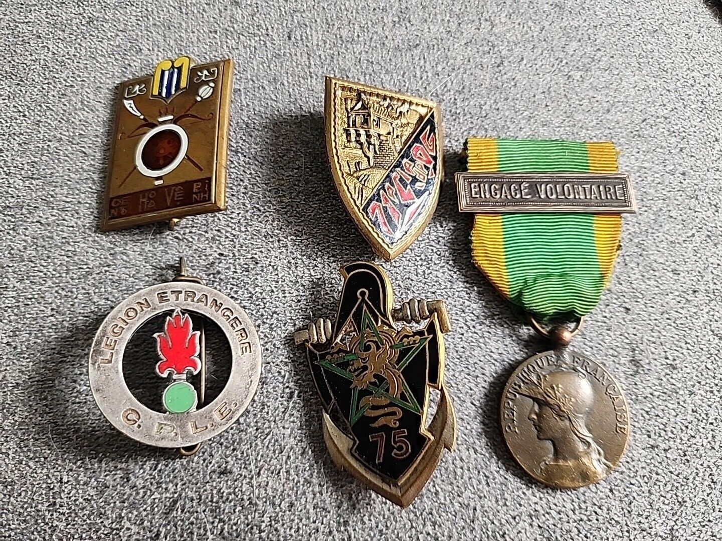 French Foreign Legion Badges 1950s Real Thing RARE +Medal-SEE STORE MORE AUCTION