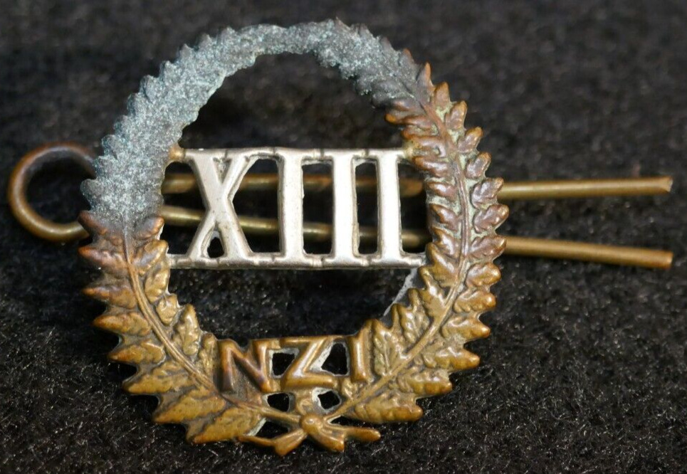 WWI New Zealand 12th Northern Canterbury Westland Regiment Cap Badge ORIGINAL