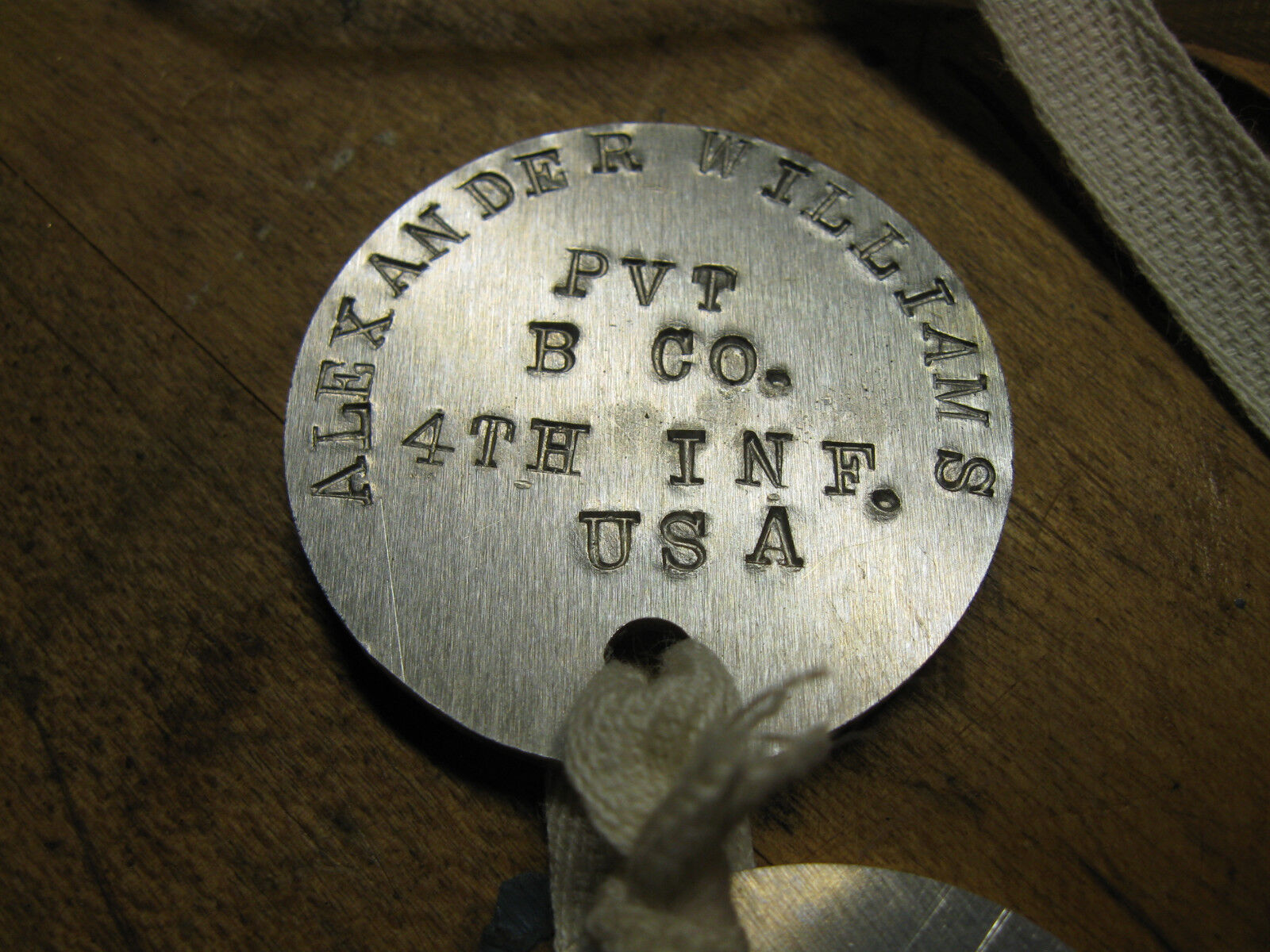 World War 1 WW1 dog tags with custom stamping