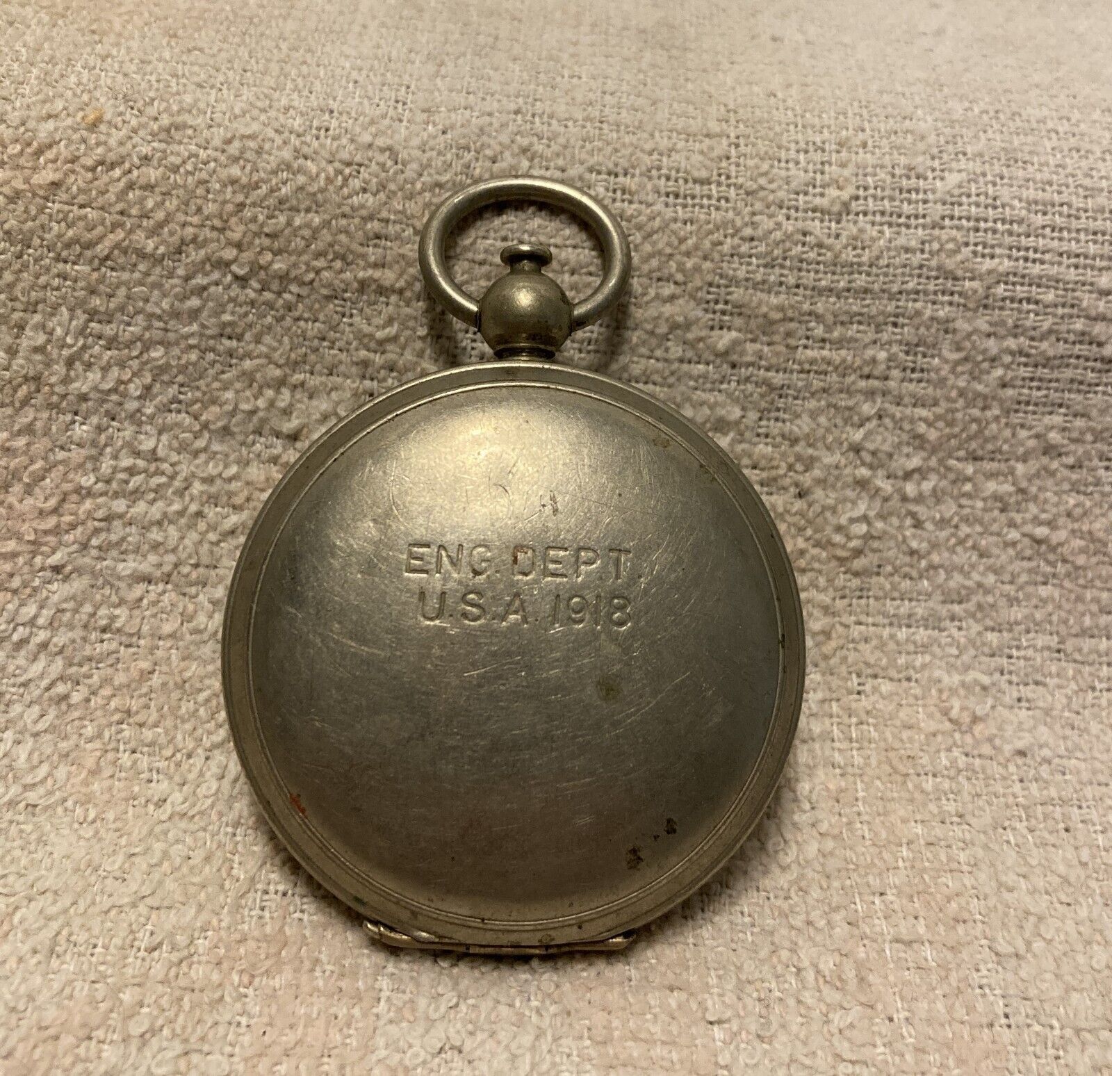 WWI US Army Engineer Pocket Compass Taylor USANITE Dated 1918 EMPTY CASE