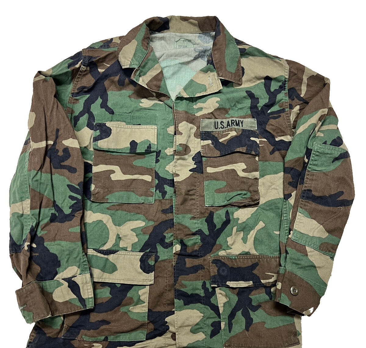US ARMY Field Jacket Coat Woodland Camo Military Size Medium/Regular