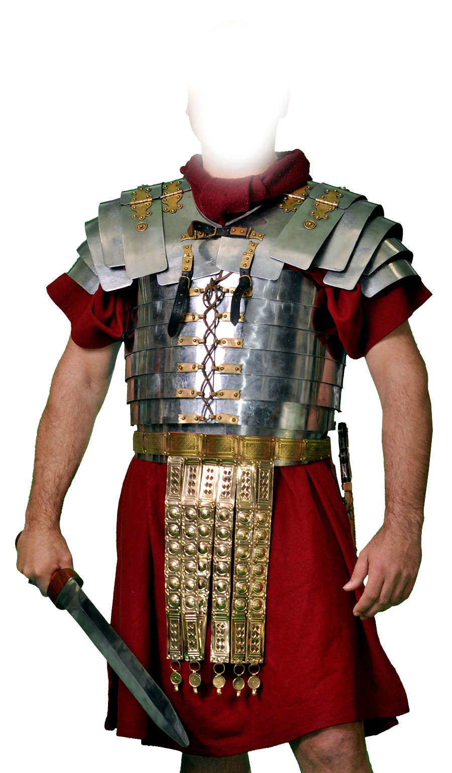 Medieval Roman Lorica Segmentata with Roman Belt Pate Armor Chest Armour