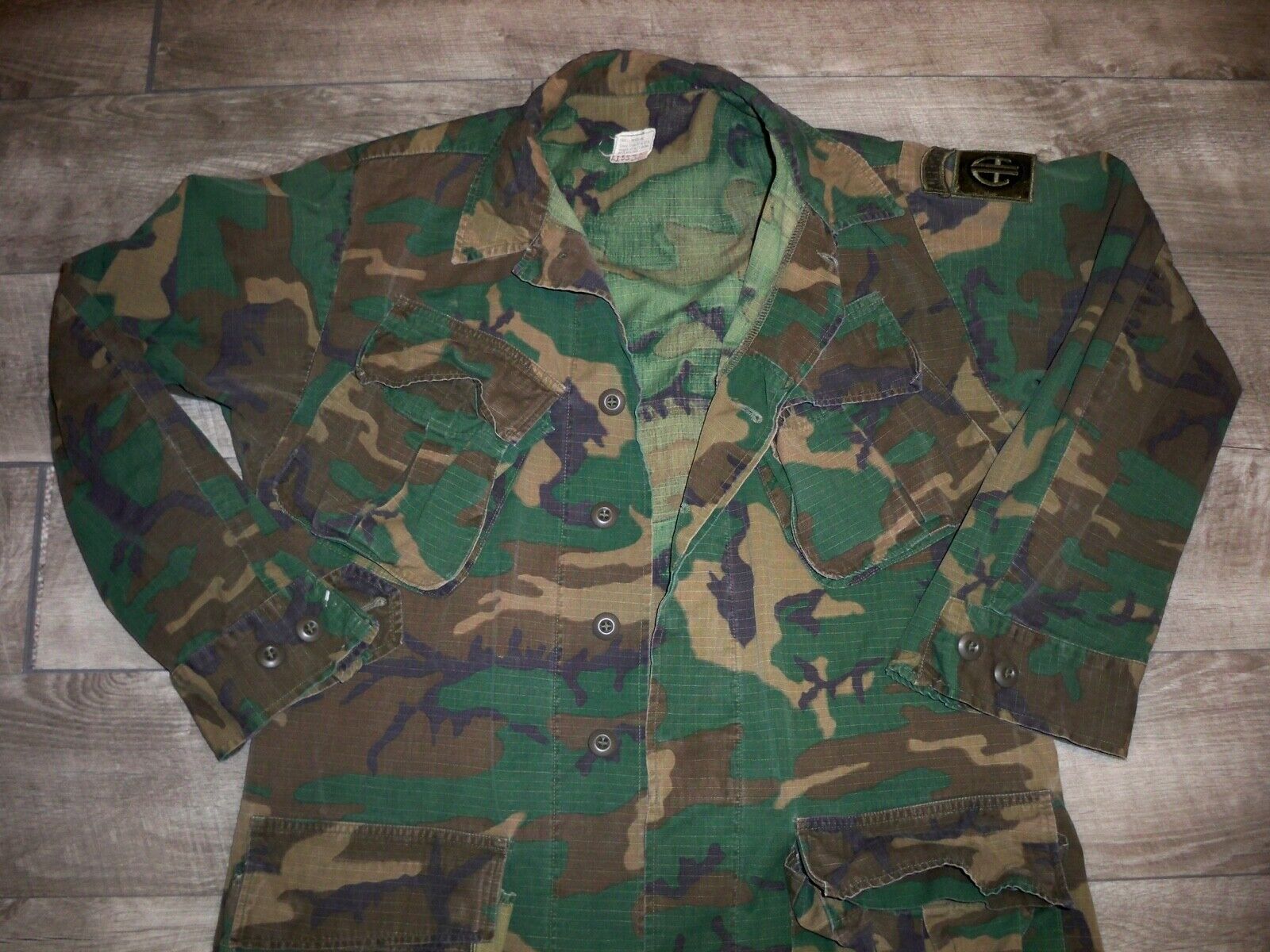 Vietnam Era Rip-Stop US Army Uniform Camouflage Camo Jacket Small Reg Mens Vtg