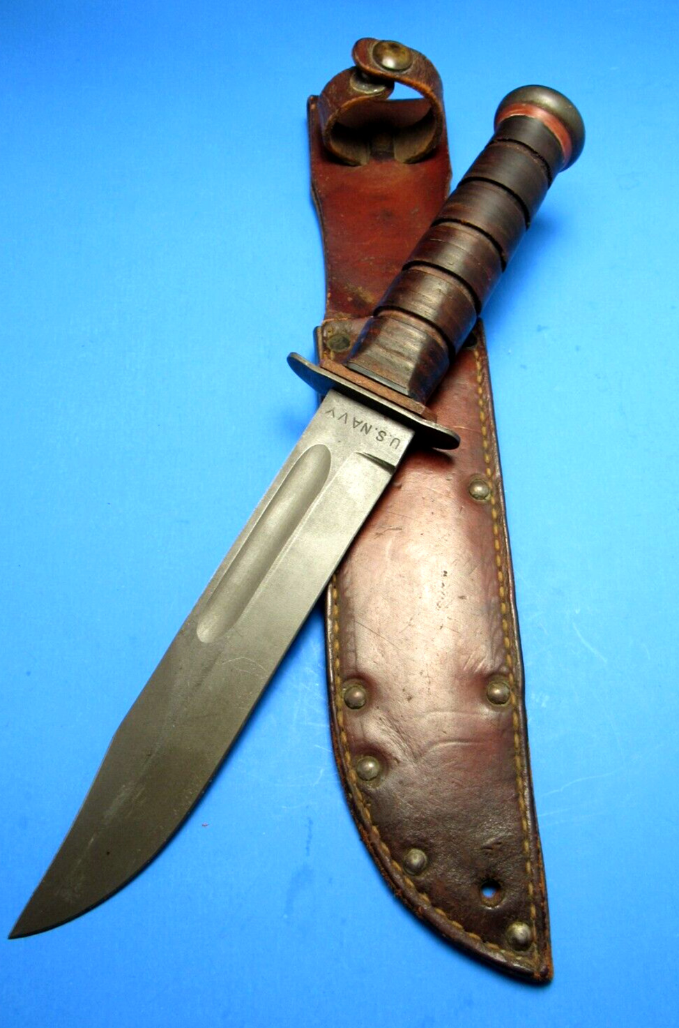 WWII WW2 MARK2 PAL RH37 USN  MARKED RED SPACER   FIGHTING KNIFE EXCELLENT