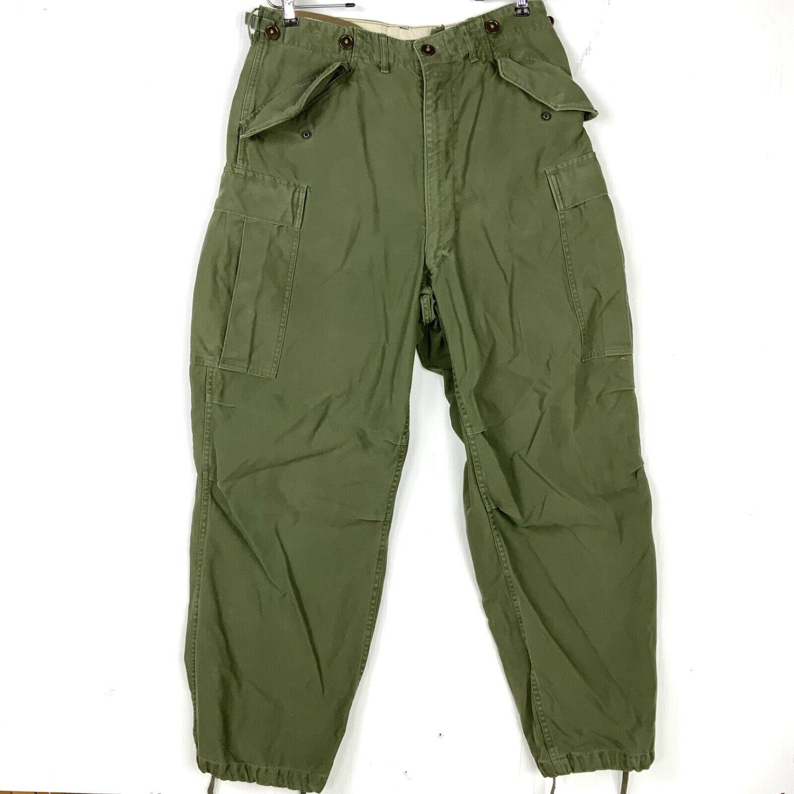 Vintage Us Military M-1951 Cargo Trousers Size 32 x 29 Green