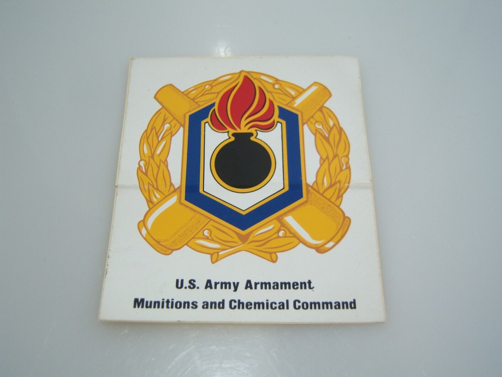 Vintage US Army Armament Munitions and Chemical Command Sticker