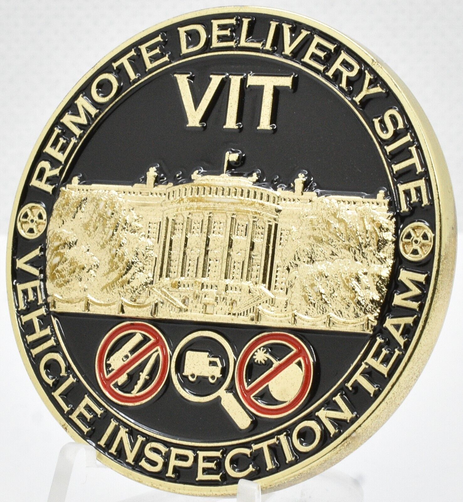 Secret Service Gold Vehicle Inspection Team Uniformed Division Challenge Coin