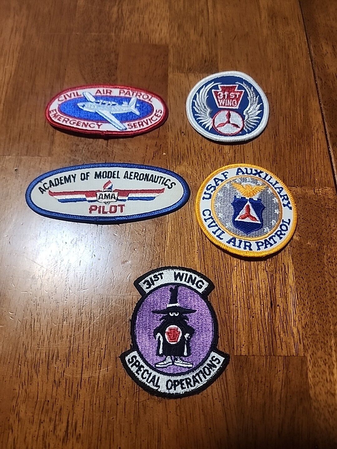 Lot Of Five Vintage Civil Air Patrol Patches Pennsylvania 