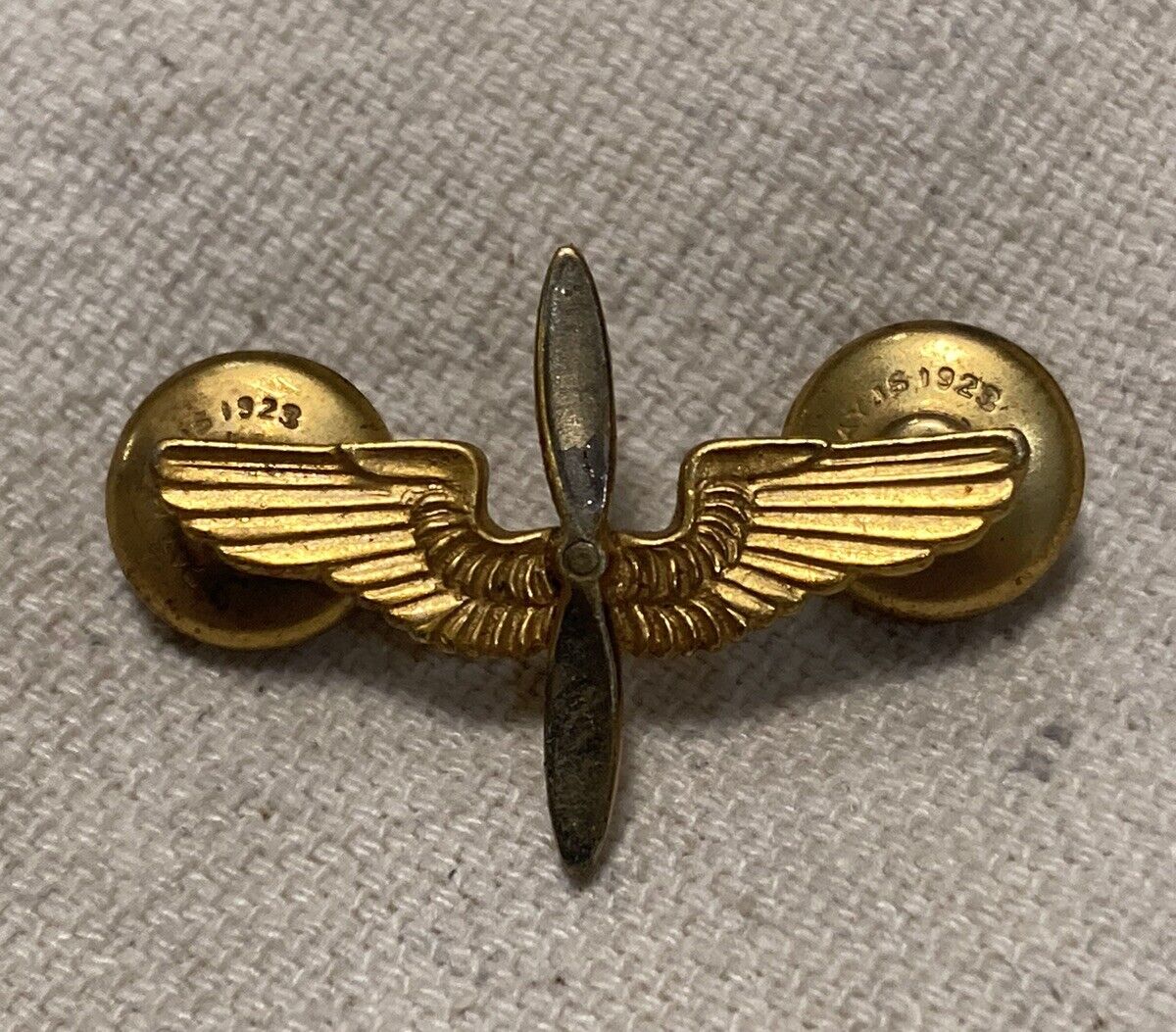 WW2 ERA Pilot Wing/Propeller Pin Lapel/Hat ACID TEST ORIGINAL PIN BACK