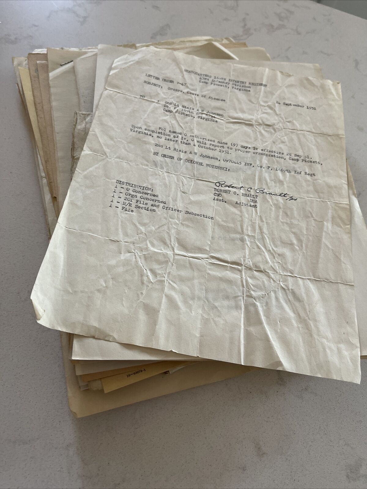 Vintage  Army Vet Military Ephemera Paper Record Lot 1940s 50s