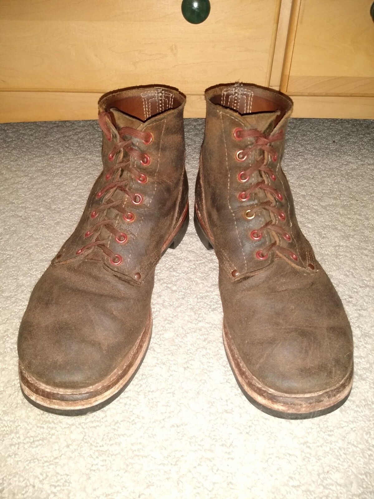 WWII US Rough Out Boots By At The Front Made In USA