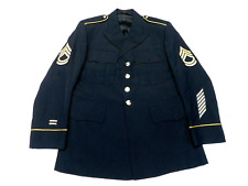 US Army ASU Coat 43 Short Dress Blue 450 Poly/Wool Service SFC Jacket Uniform picture
