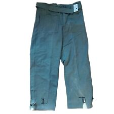 Vintage French Military Heavy-Duty Canvas Trousers Brush Pants OD Green picture