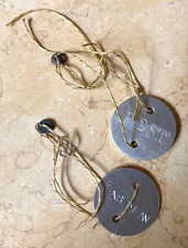 (2) MATCHING WW2 US ARMY AIR CORPS EARLY STYLE DOG TAGS UNISSUED w/SEALS 1939 picture