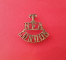 Royal Artillery Shoulder Title T RFA LONDON Brass picture