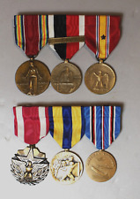 6 WWII US Naval & Military Medals for Named Naval Officer (&Commorative Medals) picture
