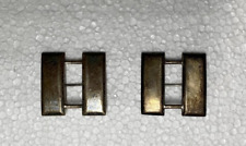 WW2 US Army Officer's Captain's Rank Insignia Pin-Back Sterling Lot of 2 picture
