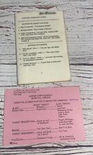 VTG Vietnam Huey Helicopter Pilot’s Forward Observers Guide, Squad Command Card picture