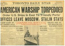 WWII Kearny Torpedoed Moscow Siege Tojo New Japanese Premier October 17 1941 B34 picture