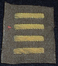 WWII US Army AAF Officers Overseas Service Bars Fine Gold Bullion on Gaberdine picture