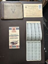 WW II War Ration Books 2  & 3-with “Book 4” Stamp, Stamp Album With 24 Stamps picture