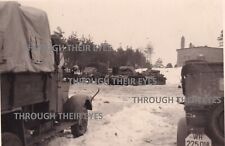 Original WW2 photo German Panzers & army trucks WWII photograph  picture