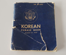 1944 US MILITARY ISSUED WAR DEPARTMENT KOREAN LANGUAGE PHRASE BOOK picture