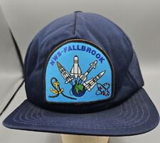 USN Naval Weapons Station NWS- FALLBROOK  Hat Trucker Cap Blue VIntage Patch USA picture