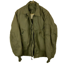 Vintage Us Military Cold Weather High Temperature Jacket Size Medium Green 1980 picture