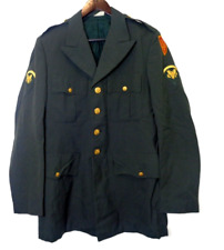 U.S Army Military Green Coat Wool Blazer Sz  39L Mens Jacket Uniform picture
